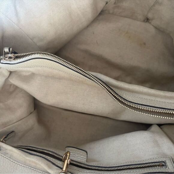 GUCCI handbag Gg logo canvas Bella tote bag Bamboo shoulder dress classic purse - Picture 5 of 15